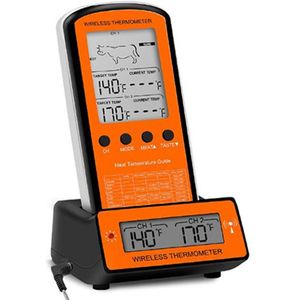 Nuttig Draadloze Backlight Digitale Bbq Thermometer Voor Koken Vlees Voedsel Keuken Oven Thermometer Met Sonde 2 Temperatuur Alarm
