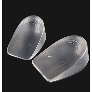 1 Paar Zachte Siliconen Verhogen Hak Ondersteuning Pad Gel Shock Kussen Orthopedische Binnenzool Verhoogde Plantaris Voetverzorging 1Cm 2cm 3Cm