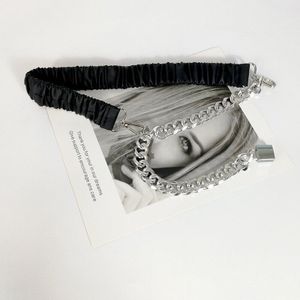 Elastische Zilveren Ketting Riem Dames Stretch Riemen Voor Vrouwen Lock Metalen Lange Cumberbanden Ceinture Femme Mode Jas Tailleband