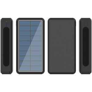 80000Mah Wireless Solar Power Bank Externe Batterij Oplader Pack Voor Xiaomi Samsung Iphone Solar Charger 4 Usb Drie Verlichting