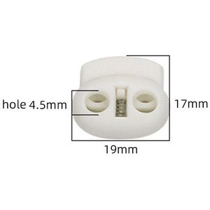 10 Pcs Pig Neus Vorm Elastische Cord End Lente Gesp Plastic Gesp Aanpassing Gesp Dubbele Gat Varken Neus Gesp Zak gesp