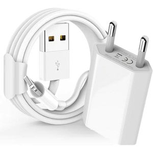 Kit 1M 2M 3M Usb-kabel Opladen Eu Plug Voor Iphone Kabel 12 11 Pro Xs Max X Xr 8 7 6 6S Plus Telefoon Lader Cord Usb Charger