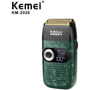 Kemei Usb Oplaadbare Twin Blade Waterdicht Reciprocating Cordless Elektrische Scheerapparaat Voor Mannen Scheermes Scheren Machine Kapper Trimmer
