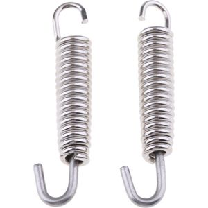 2x Universele Uitlaatgeluiddemper Muffler Pijp Springs Coil Voor Motor Scooter