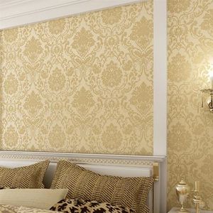Europa Reliëf Behang Papel de parede Gouden Muurschilderingen Vintage Luxe Behang voor Woonkamer Die WP16043