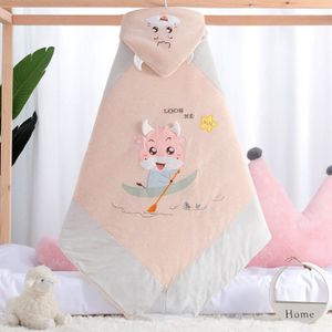 Leuke Cartoon Baby Wrapper En Quilt Candy Kleur Kalf Katoen Comfortabele Deken Pasgeboren Baby En Najaar Dekbed Pasgeboren Bed