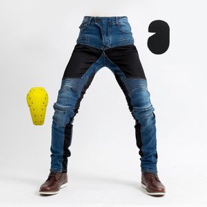 Zwart of Blauw Ademend Netto Jeans mannen Motorfiets Bescherming Broek Zomer Ventilatie Moto Rijden Broek Met