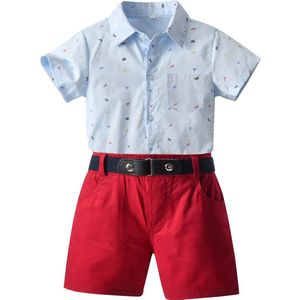 2022 Kinderen Zomer Kleding Sets Voor Jongen Spaans Boutique Baby Jongen Eid Verjaardag Party Show Outfits Baby 2Pcs groepen