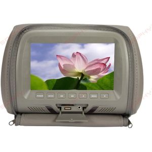 7 Inch Auto Hoofdsteun Monitor Met Rits Cover Usb En Sd Lezen Functie Zwart Grijs Beige SH7048-P5-Zip