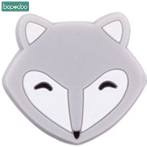 Bopoobo 5 pc Silicone Bpa Gratis Mini Vos Siliconen Kralen Bijtringen Kleurrijke Bead Food Grade Siliconen DIY Sieraden Armband Wieg speelgoed