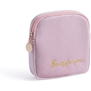 Doozeepa Vrouwen Fluwelen Make-Up Tas Meisjes Lipstick Organizer Cosmetische Tas Make Up Pakket Pouch Maandverband Toilettas Opbergtas