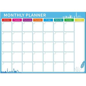 Herbruikbare Magnetische Kalender Board Voor Koelkast Wekelijkse Maandelijkse Planner Whiteboard Board Schema Sticker Voor Thuis Keuken Kantoor