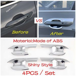 Exterieur Side Deurklink/Pols Kom Cover Trim Moulding Bezel Carbon Fiber / Shiny Accessoires Fit Voor Hyundai Elantra
