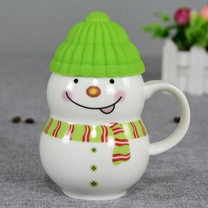 620Ml Kerst Keramische Mok Koffie 3D Sneeuwpop Creatieve Cartoon Melk Ontbijt Cup Drinkware Beste Kerstcadeau Voor Vrienden