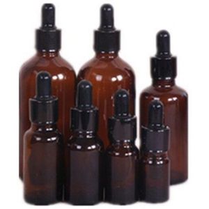 1 Pc Lege Druppelflesje Duidelijk Etherische Olie Glas Aromatherapie Vloeibare Houtnerf Voor Massage Pipet Flessen Hervulbare