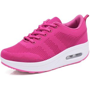 Vrouwen Schoenen Dikke Zool Mesh Ademend Lente En Zomer Walking Mom Schoenen Luchtkussen Leisure Sport Rocker Schoenen