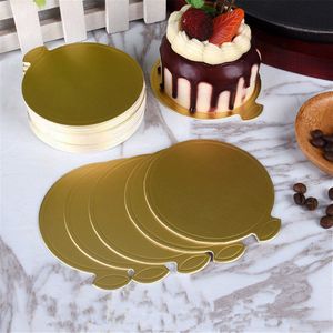 Cake Mat 100Pcs Cake Board Pizza Pastry Cookies Mat Non-stick Mat Ronde Mousse Cake Boards Papier Cupcake dessert Displays Lade