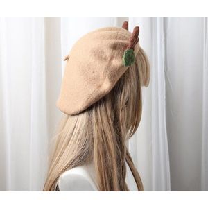 Winter Kerst Herten Gewei Baret Leuke Lolita Japanse Wollen Blend Top Hat Cap