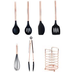 6/7 Pcs Siliconen Keuken Spatel Set, kookgerei Sets Met Rose Goud Handvat Siliconen Keuken Gereedschap Non-stick Keukengerei