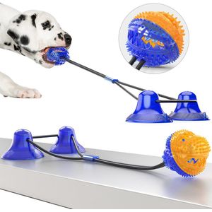 Huisdier Hond Molaire Beet Speelgoed Puppy Hond Sleepboot Touw Ballen Multifunctionele Tpr Pet Chew Speelgoed Dubbele Zuignap Hond Bal duurzaam #15