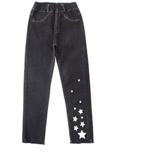 Jeans Voor Tieners Persoonlijkheid Sterren Patroon Casual Kinderkleding Voor Meisje Kids 4 5 7 9 11 13 14Y broek Kinderen Broek