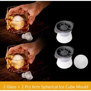 Japanse Onregelmatige Whisky Glas Met Ice Ball Mold Set Kristallen Ouderwetse Whisky Bar Wijnglas Tumbler Vodka Cup Gratis