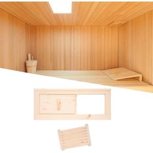 1Set Houten Rechthoek Air Vent Met Blind Cover Sauna Grille Ventilatie Stoombad Sauna Accessoire