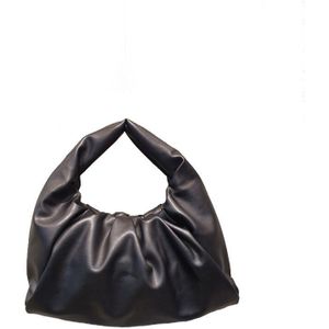 Effen Kleur Vrouwen Pu Lederen Hobo Schoudertassen Elegante Oksel Sling Handtassen Eenvoudige Schouder Messenger Bags