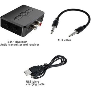 Bluetooth 5.0 Audio-ontvanger Zender Rca 3.5Mm Aux Jack Muziek 400Mah Stereo Draadloze Adapter Handsfree Bellen Voor Auto pc Tv