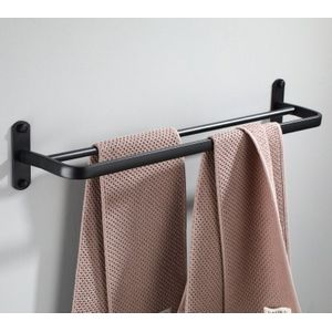 40/50 Cm Wall Mounted Space Aluminium Badkamer Accessoires Handdoek Rail Matte Zwarte Handdoek Houder Keuken Opslag Plank