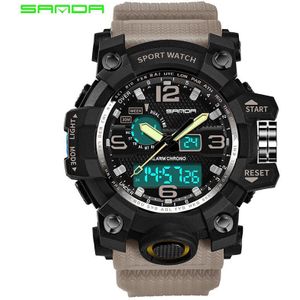 Sanda Outdoor Sport Watch Mannen Elektronische Horloge Casual Led Horloges 3Bar Waterdichte Digitale Horloge Relogio Digitale