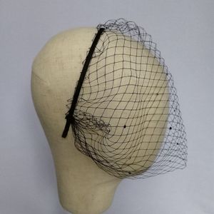 Zwarte Birdcage Sluier Diamante Kristallen Sluier Sluiers Voilette Maskerade Bal Bachelorette Gatsby Tovenaar