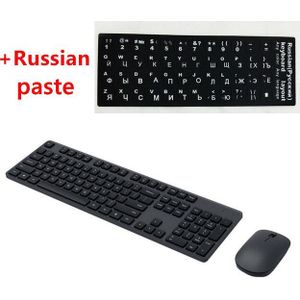 Xiaomi Toetsenbord Muis Set Rf 2.4Ghz Draadloze Kantoor Toetsenbord 104 Toetsen Voor Windows Pc Compatibel Usb Spel Toetsenbord Russische plakken