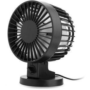 Persoonlijke Mini USB Fan Geruisloze Tafel Bureau Ventilator met Dual Blades Voor Home Office Desktop (2 versnellingen) Zwart