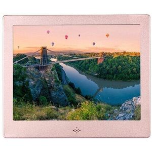 8 Inch Digitale Fotolijst Metalen Frame Hd 1024X768 Elektronische Fotolijst Met Afstandsbediening, Eu Plug