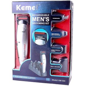 Kemei 5 In 1 Multifunctionele Elektrische Tondeuse Draadloze Elektrische Tondeuse Trimmer Baard Neus Haar Scheermes Eu Plug Schoonheidsverzorging