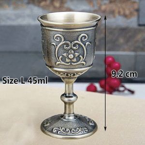 Klassieke Metalen Wijn Cup Handgemaakte Kleine Beker Huishoudelijke Koperen Wijn Cocktail Cup Carving Patroon Woondecoratie Accessoires