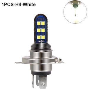 Nlpearl 1X P15D Led Motorfiets Koplamp Lampen 12V 1600LM 6000K 12 Smd 3030Chips H4 Led Hi Lo h6 BA20D Led Koplamp Wit