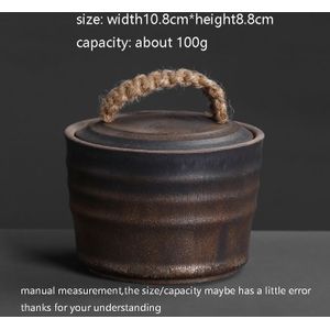 Vintage Oude Type Thee Opslag Jar Keramische Grof Aardewerk Cilinder Seal Doos Met Deksel Koffiebonen Blikjes Tanks Theewaar Accessoires