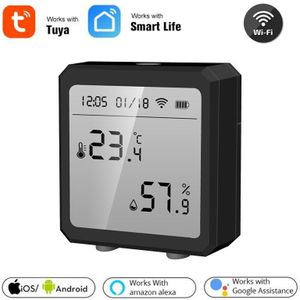 Tuya Wifi Temperatuur En Vochtigheid Sensor Indoor Hygrometer Thermometer Detector Ondersteuning Alexa Google Thuis Slimme Leven