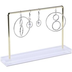 Opknoping Oorbellen Pendnat Ketting Stand Organizer Rack Holder Studs Lange Armband Ketting Sieraden Display Showcase Acryl & Metal