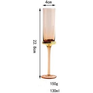 1 Pc Japanse Stijl Goud Glas Wijn Bier Glas Dagelijks Champagne Wijnglas Beker Sap Cup Huishouden