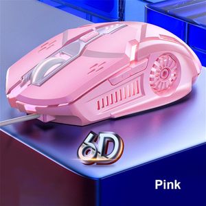 Gaming Muis Bedraad Mute Muis Gamer Muizen 6 Knop Lichtgevende Usb Computer Muis Voor Computer Pc Laptop Gaming