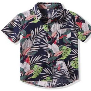 Peuter Jongens Baby Kids Korte Mouw Hawaii Bloemenprint Tops Outfits Zomer Casual T-shirt Tee Kleding