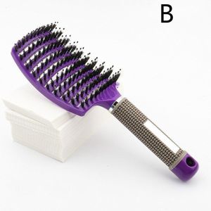 Haar Borstel Hoofdhuid Massage Kam Haarborstel Varkenshaar En Nylon Vrouwen Nat Krullend Ontwarren Haar Borstel Voor Salon Kappers Styling Tools
