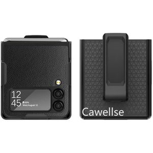 Belt Clip Holster phone Case for Samsung Galaxy Z Flip 3 5G Lychee Pattern Leather Stand Holder Slide Hip Holster Cover Z Flip3