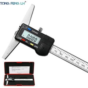 0-150Mm 6 &quot;Metric Imperial Digitale Diepte Schuifmaat Micrometer Rvs Elektrische Digitale Dieptemeter