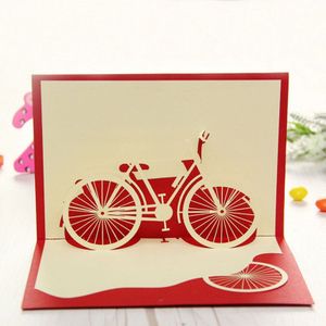 3D Pop Up Wenskaart Handgemaakte Fiets Verjaardag Valentijn Pasen Kerst Voor Jaar Decoratie