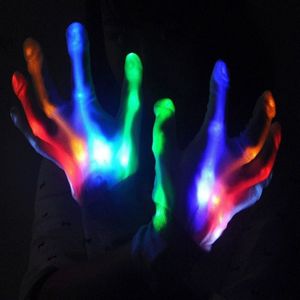 Kleurrijke Led Knippert Handschoenen Electro Light Up Kerst Dance Rave Party Fun Halloween Kerst Licht Speelgoed