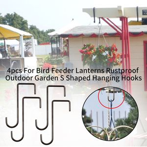 4 Stuks Roestvrij Staal Outdoor Garden Home Decor Keuken Opknoping Haken Voor Vogel Feeder S Vormige Lantaarns Hek Indoor Balkon
